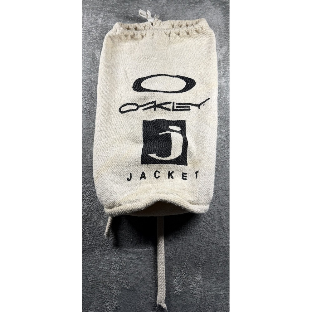 Oakley Jacket Logo Drawstring Bag Cream Off White Bag Only